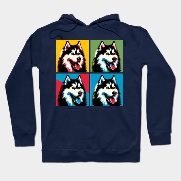 Siberian Husky Pop Art - Dog Lover Gifts Hoodie by PawPopArt